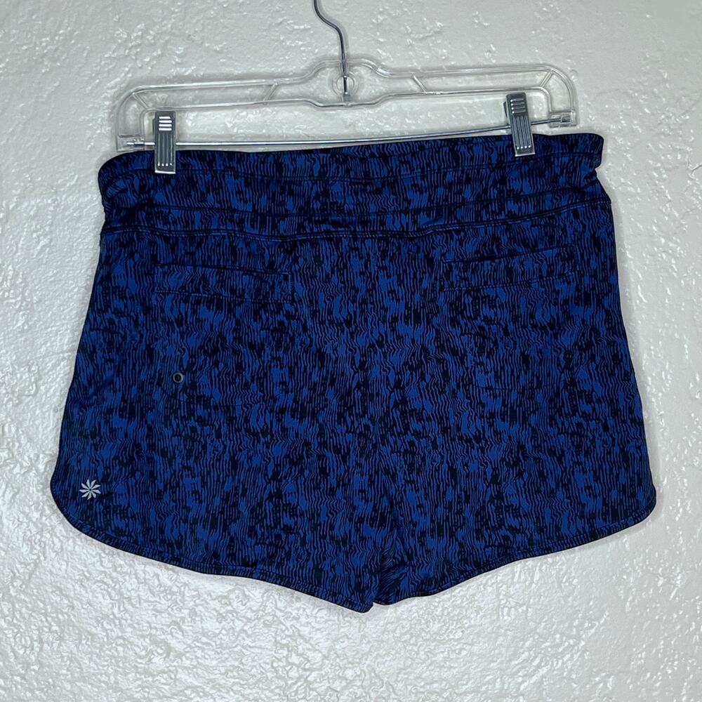 Athleta Surge Swim Short Geo Print Athleisure Women Navy Medium - Picture 4 of 10